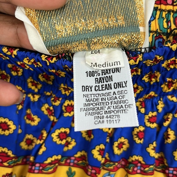 Marisa Christina Classic Women’s Red Blue Yellow A-Line Shorts Sz M Boho Chic - Picture 4 of 8